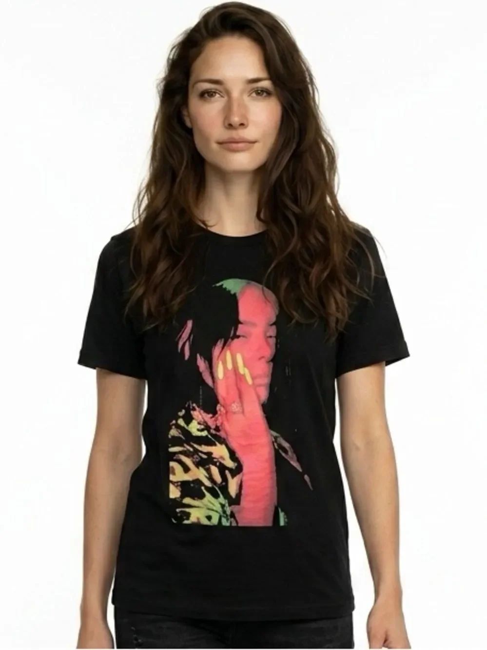 BILLIE EILISH Black Short Sleeve Band Graphic Tee Unisex Size 3X-Large